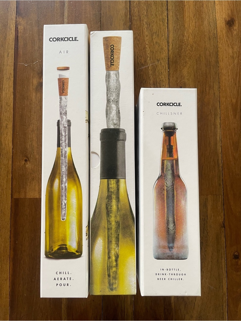 Corkcicle Air Wine chiller wand corkcicle chillsner beer wand and corkcicle set